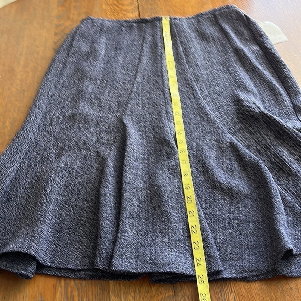 NWT Danny & Nicole 2 piece tweed ruffled skirt and jacket violet/black size 8 - Picture 8 of 16